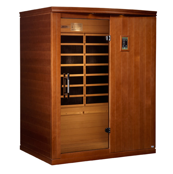 New 2026 Madrid Limited Elite 3 Person Ultra Low EMF FAR Infrared Sauna with Red Light Feature
