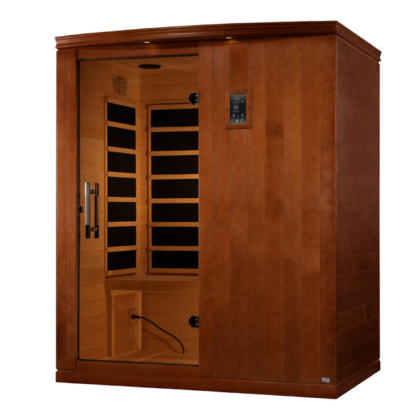 New 2026 Madrid Limited Elite 3 Person Ultra Low EMF FAR Infrared Sauna with Red Light Feature