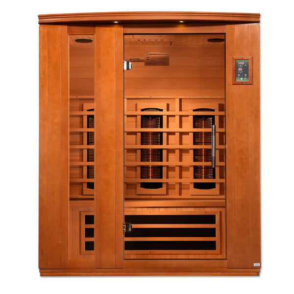 New 2026 Lugano 3 Person Full Spectrum Infrared Sauna - Canadian Hemlock