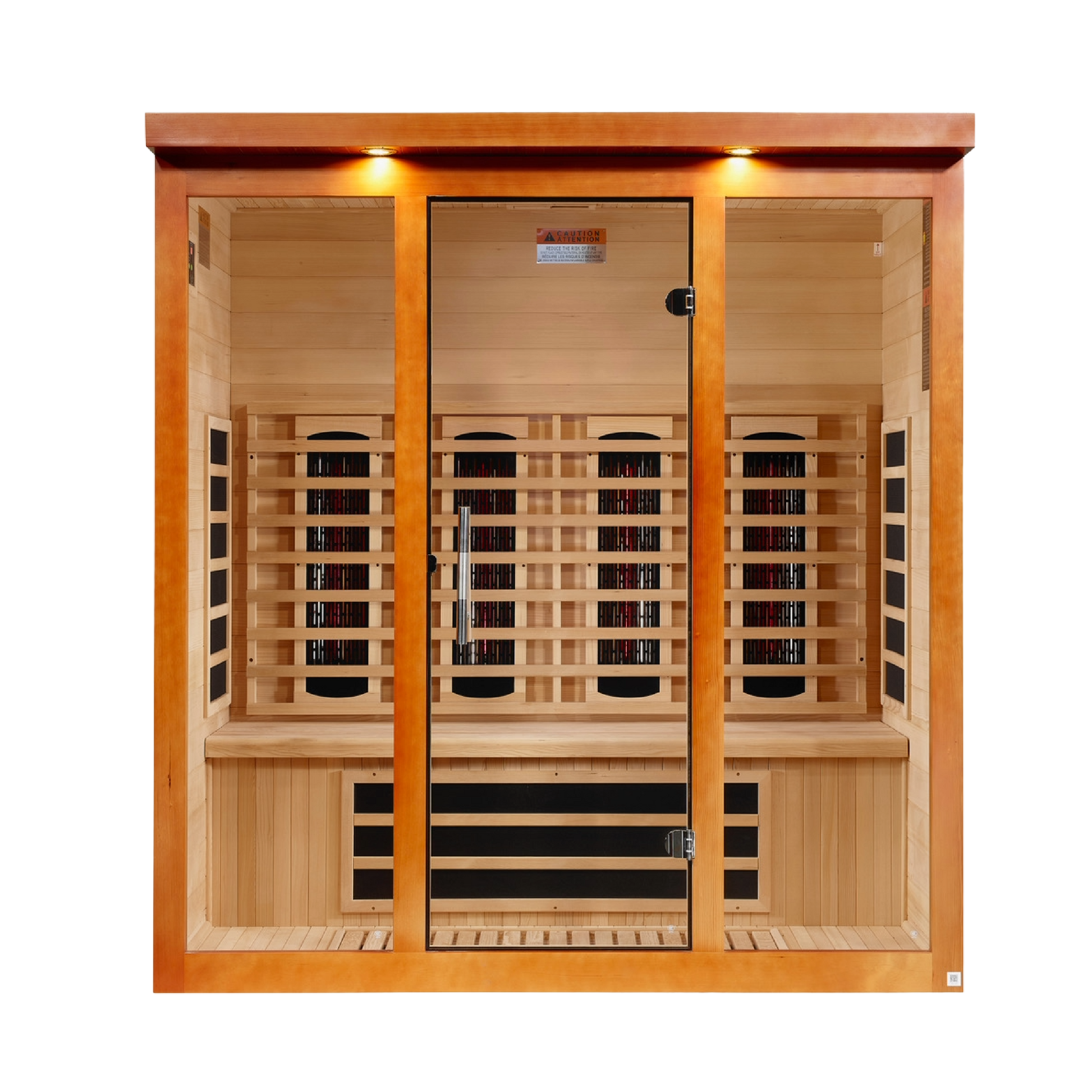 New 2026 Model Dynamic Vila Grande 4 Person Full Spectrum Near Zero EMF FAR IR Sauna (DYN-6415-03 FS)