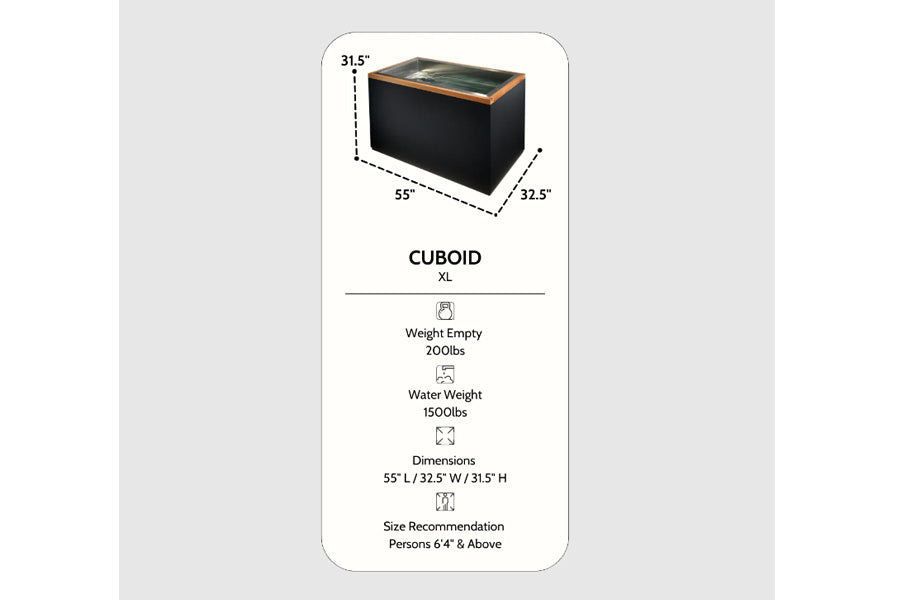 New 2026 Golden Designs Dynamic Cold Therapy "CUBOID" Stainless Steel Cold Plunge (XL)
