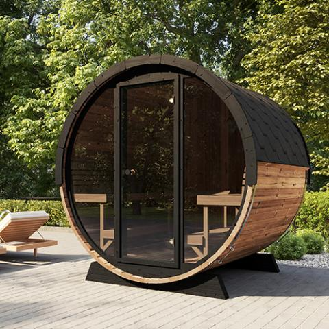 Model EE8G 6-Person Traditional Barrel Sauna