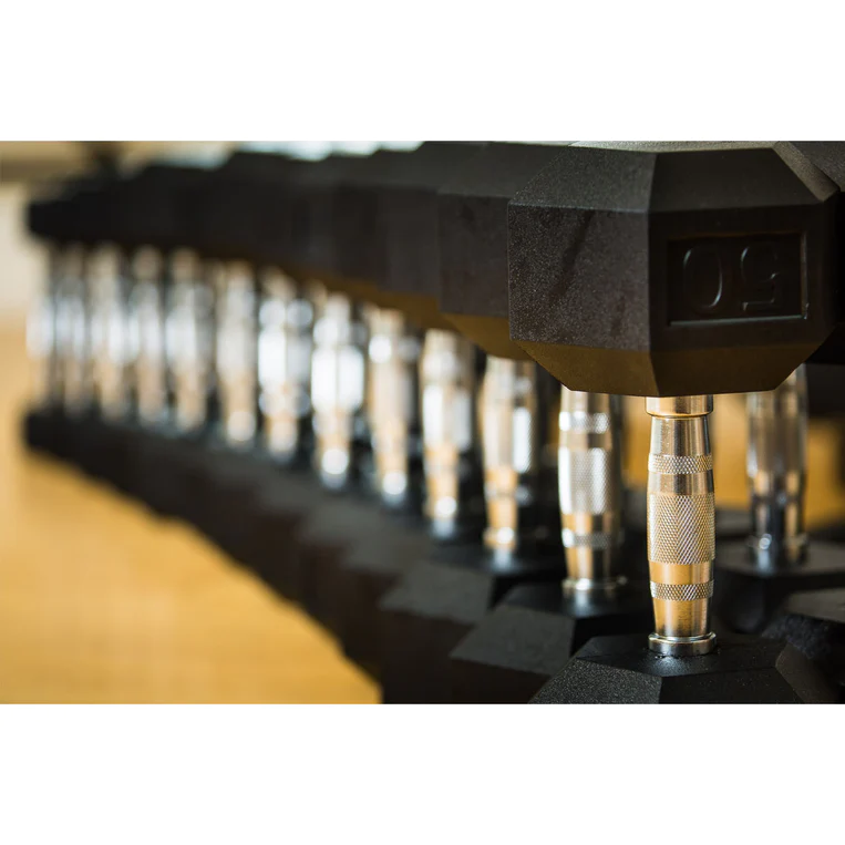 Rubber Hex Dumbbells & Packages