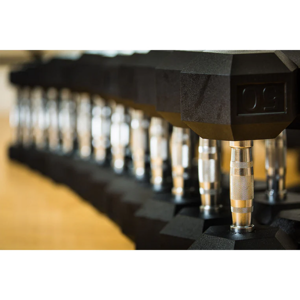 Rubber Hex Dumbbells & Packages