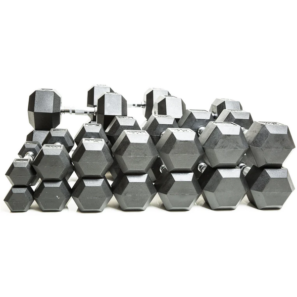Rubber Hex Dumbbells & Packages