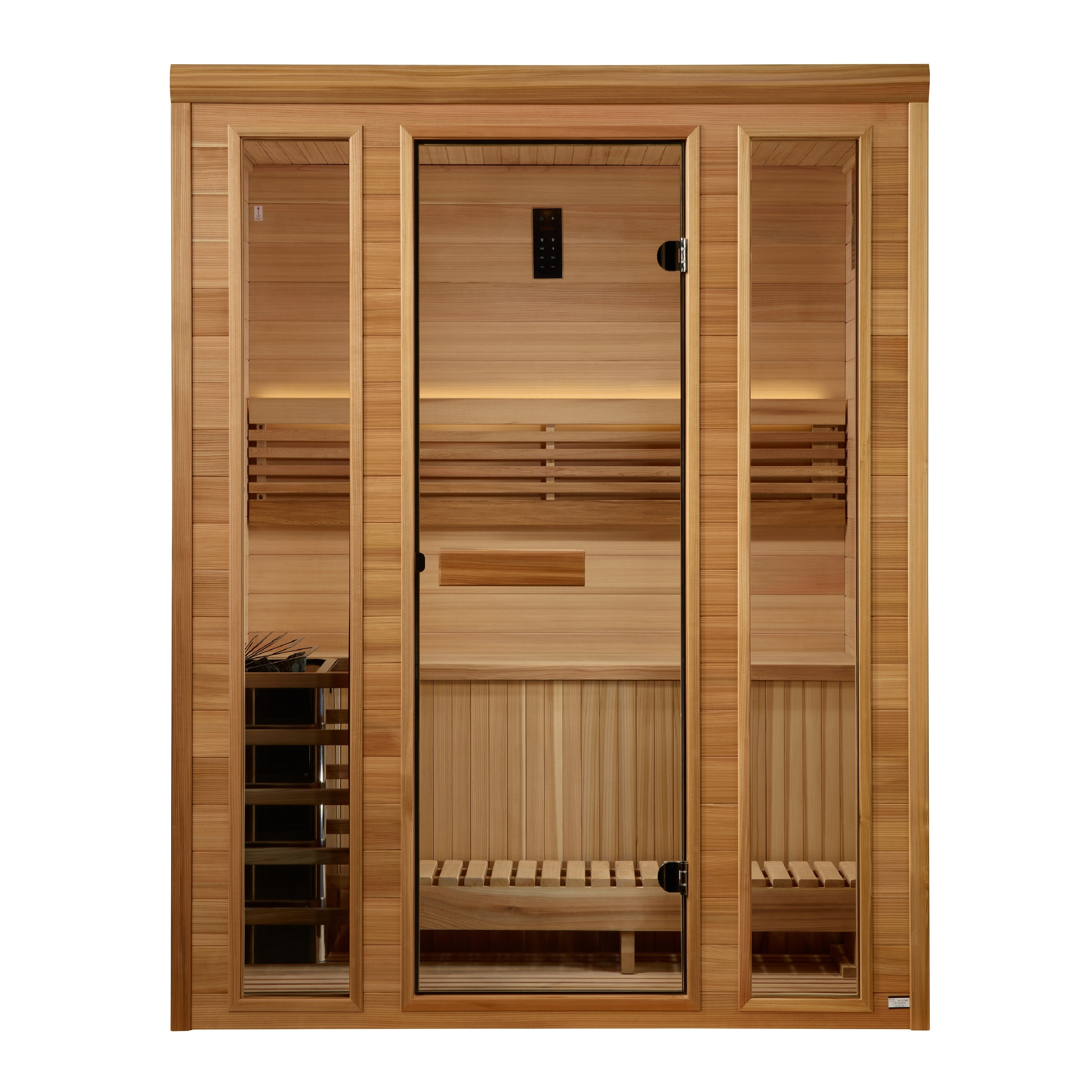 New 2026 "Andermatt Edition" 3 Person Traditional Steam Sauna (GDI-7030-01) - Pacific Premium Clear Cedar