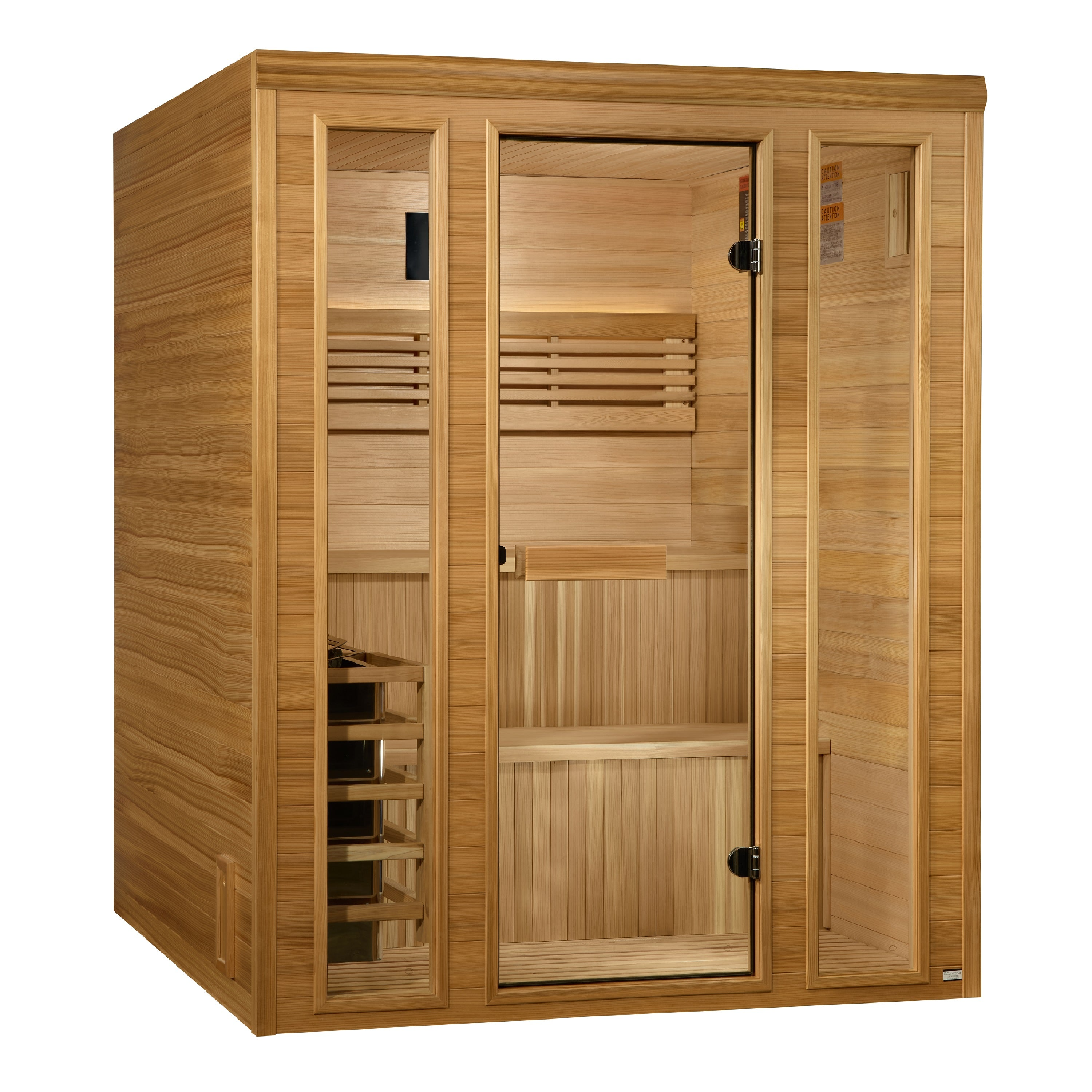 New 2026 "Engelberg Edition" 6 Person Traditional Steam Sauna (GDI-7060-01) - Pacific Premium Clear Cedar