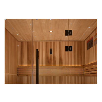 New 2026  "Copenhagen Edition" 3 Person Traditional Sauna - Canadian Red Cedar Interior and Pacific Premium Clear Cedar Exterior