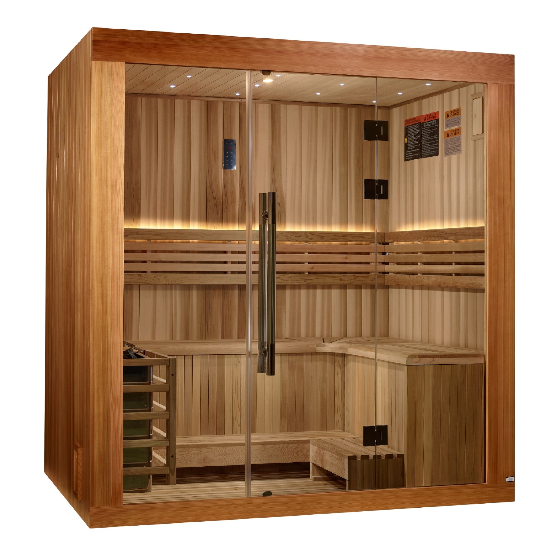 New 2026  "Copenhagen Edition" 3 Person Traditional Sauna - Canadian Red Cedar Interior and Pacific Premium Clear Cedar Exterior