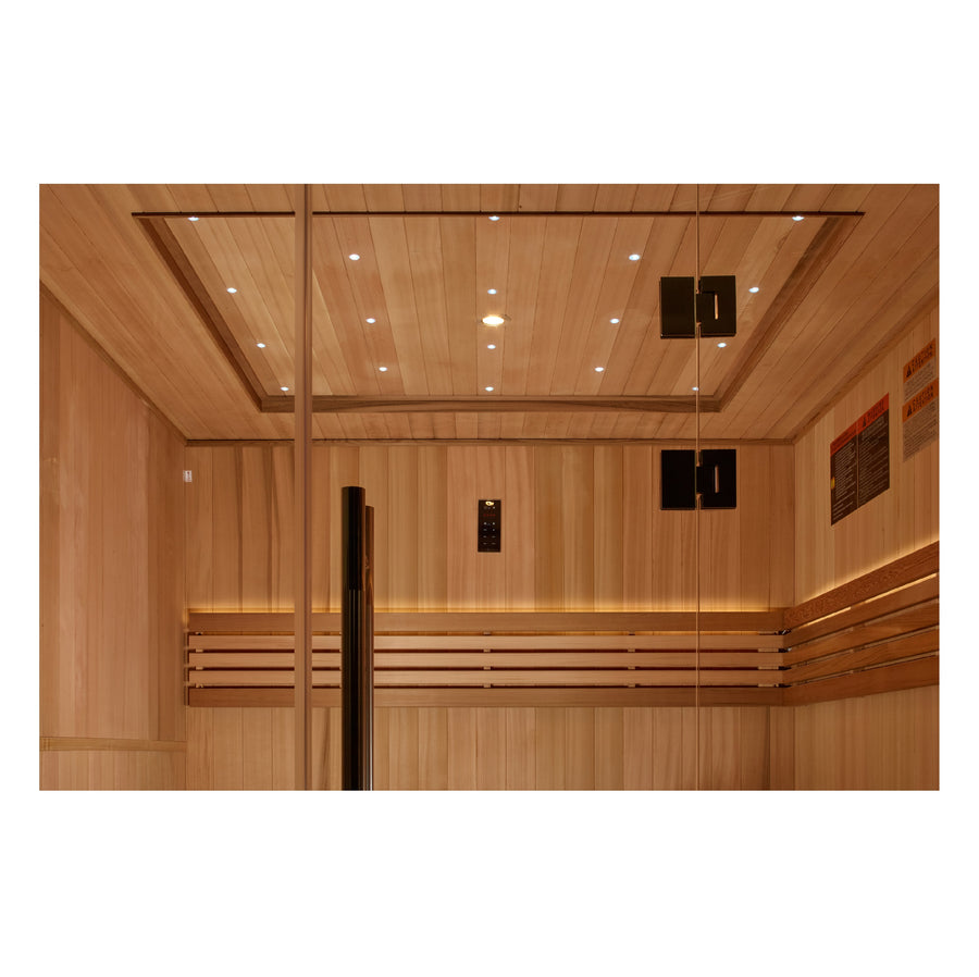 New 2026 Updated "Osla Edition" 6 Person Traditional Sauna - Canadian Red Cedar Interior and Pacific Premium Clear Cedar Exterior