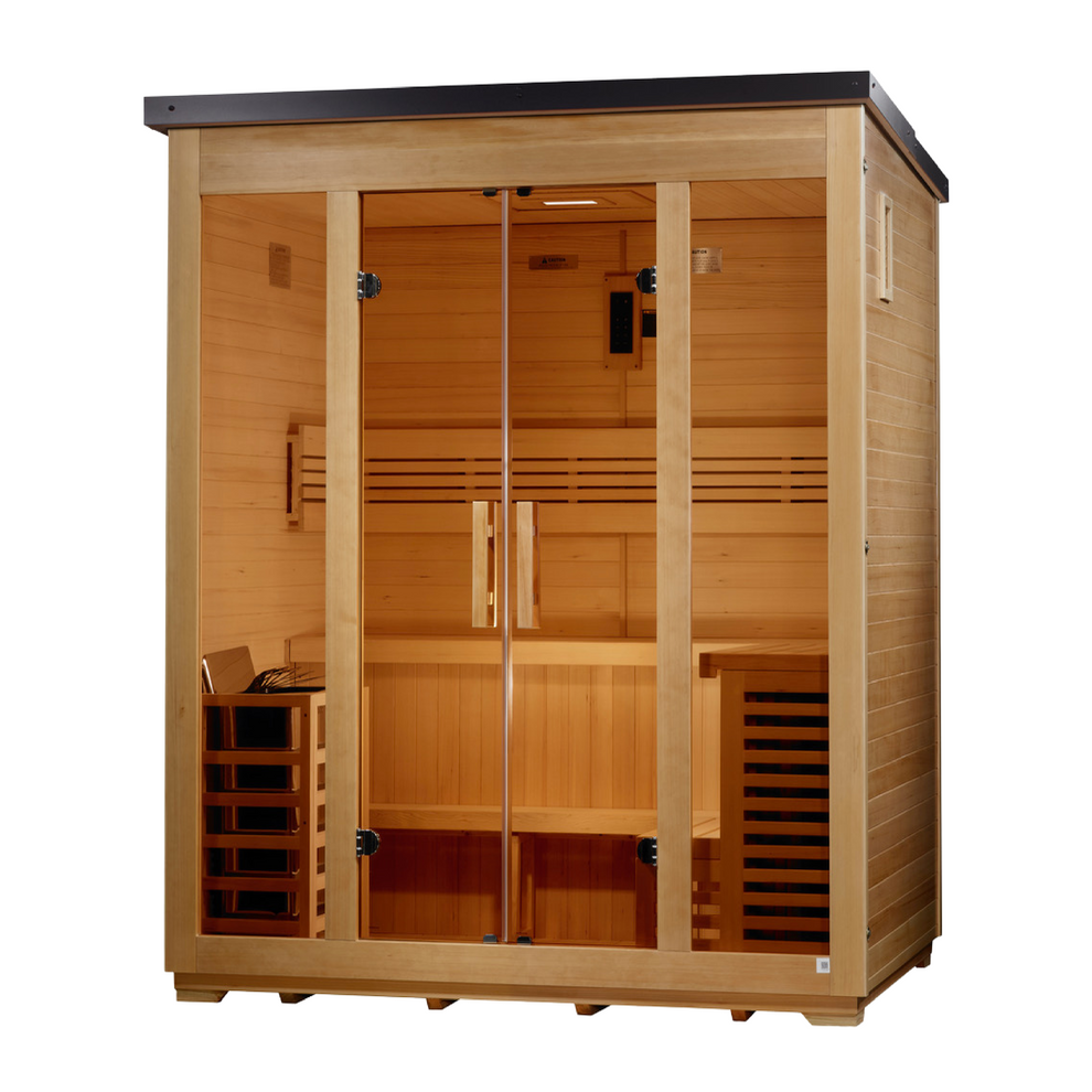 Vorarlberg 5 Person Traditional Flat Roof Outdoor Sauna (GDI-8005-01)