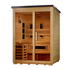 Carinthia 3 Person Hybrid (PureTech™ Full Spectrum IR or Traditional Stove) Flat Roof Outdoor Sauna (GDI-8023-01)