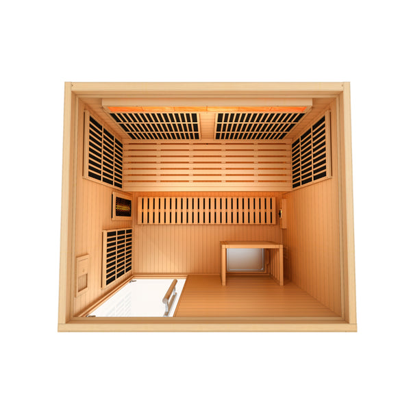 New 2026 Soria GDI-8330-01 3 Per Hybrid Sauna (Indoor). Full Spectrum and Harvia Traditional Stove