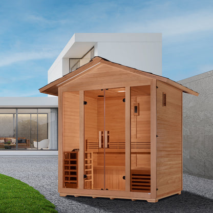 New 2026 "Vorarlberg" 5-Person Traditional Outdoor Sauna