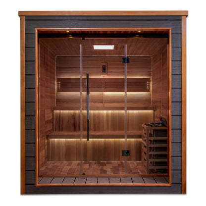 New 2026 Bergen 6-Person Outdoor-Indoor Traditional Sauna