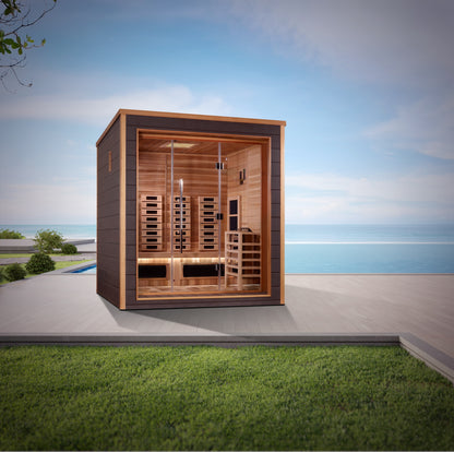 New 2026 "Visby" 3 Person Outdoor-Indoor PureTech Hybrid Full Spectrum Sauna