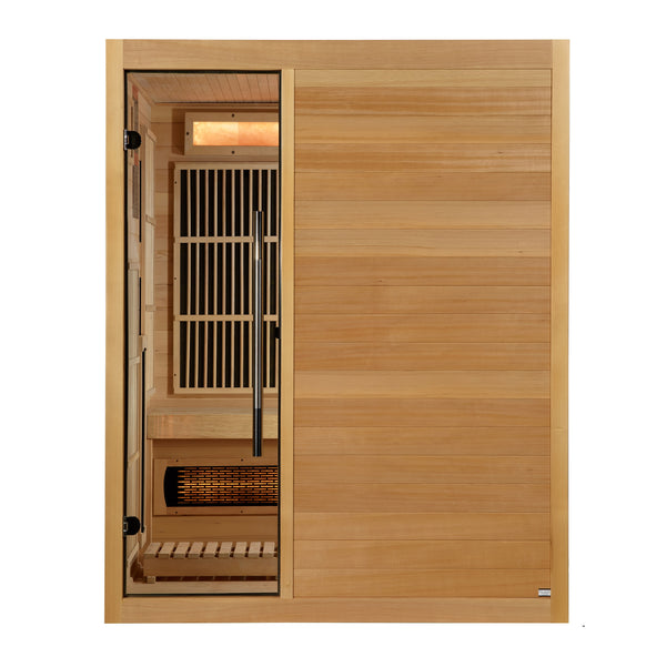 New 2026 Soria GDI-8330-01 3 Per Hybrid Sauna (Indoor). Full Spectrum and Harvia Traditional Stove