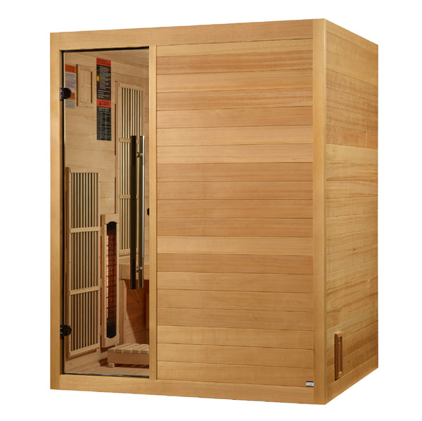 New 2026 Soria GDI-8330-01 3 Per Hybrid Sauna (Indoor). Full Spectrum and Harvia Traditional Stove