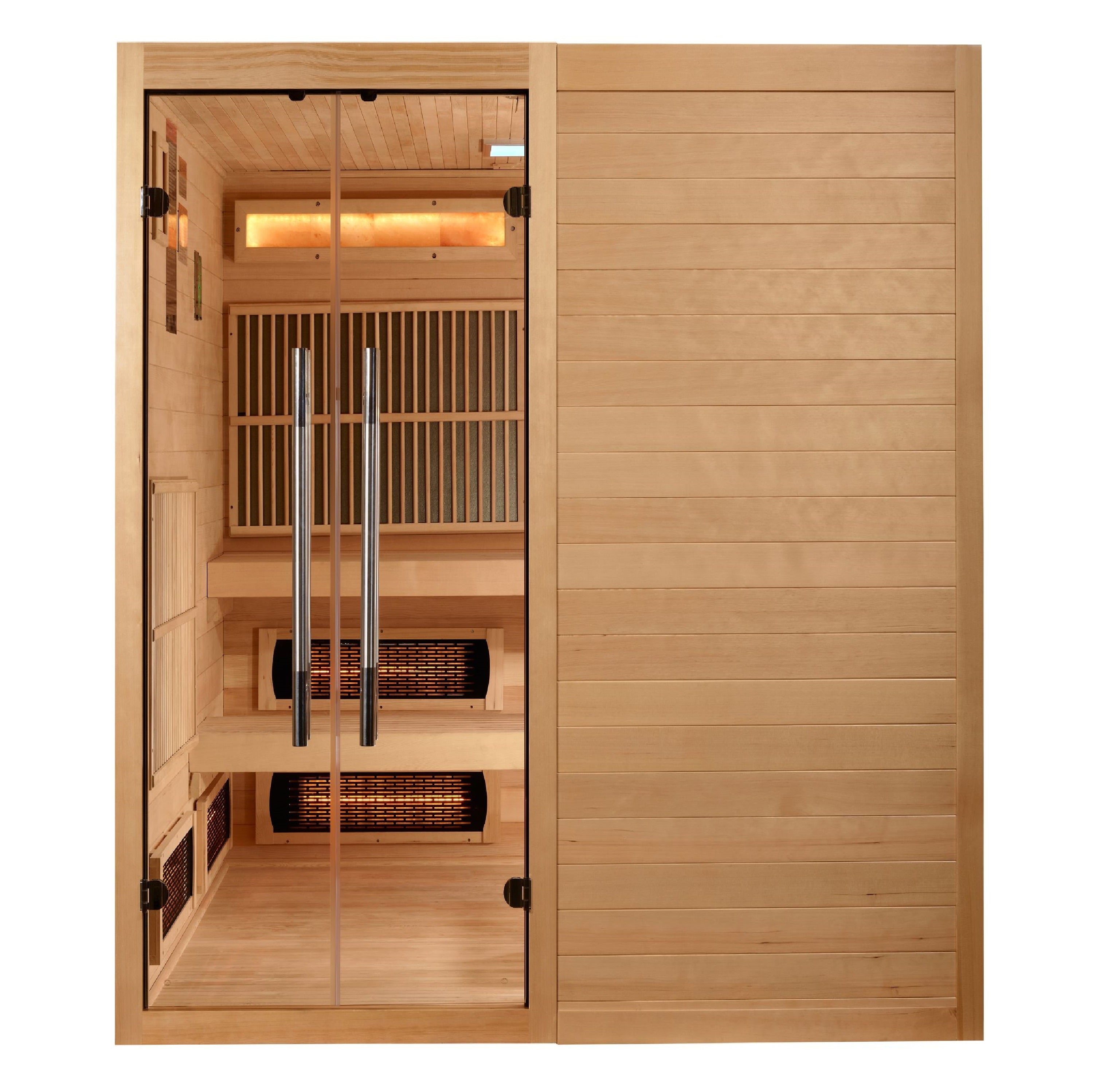 New 2026 Toledo GDI-8360-01 6 Per Hybrid Sauna (Indoor). Full Spectrum and Harvia Traditional Stove