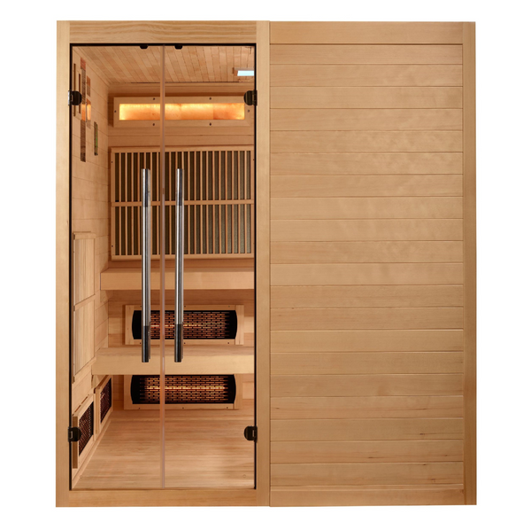 New 2026 Toledo GDI-8360-01 6 Per Hybrid Sauna (Indoor). Full Spectrum and Harvia Traditional Stove