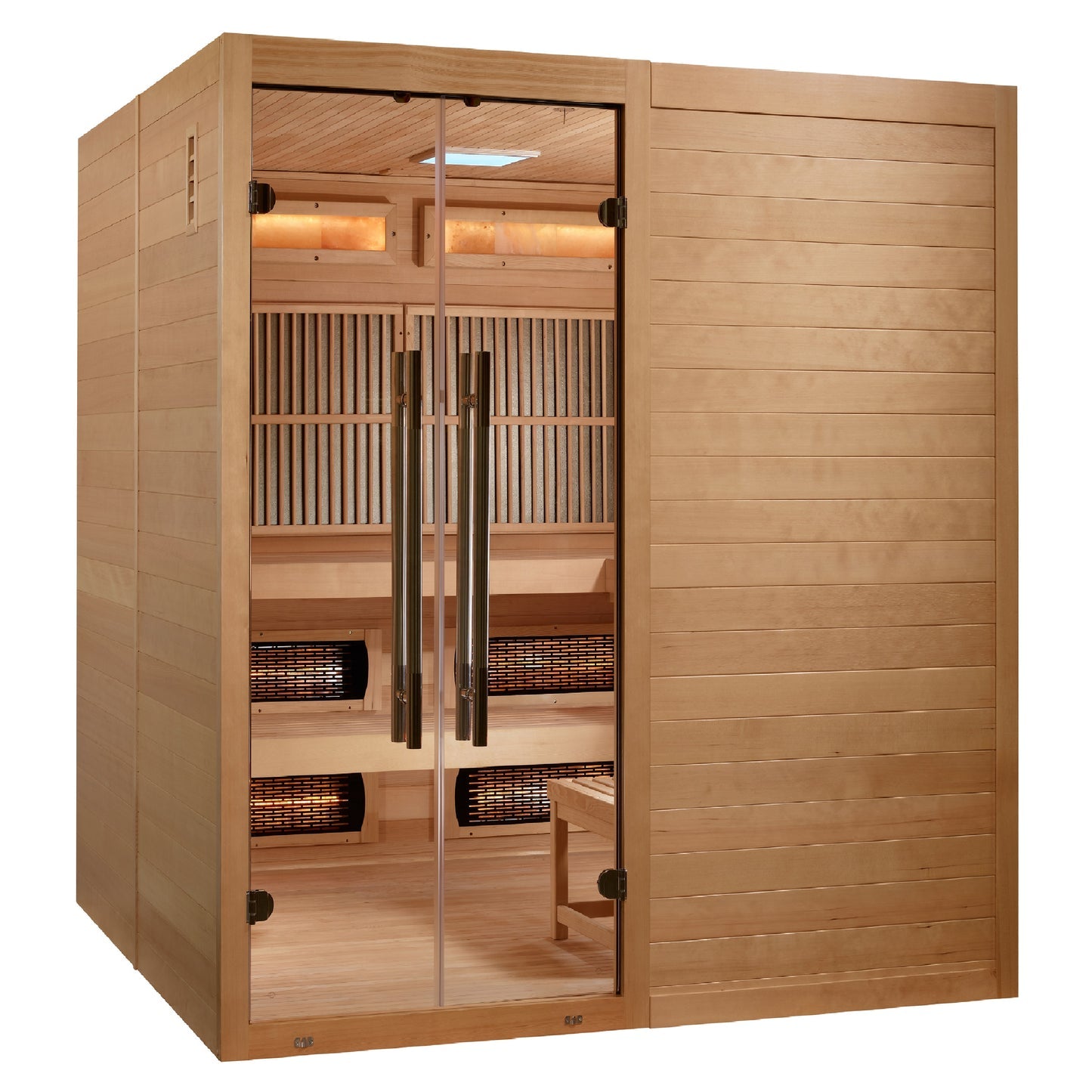 New 2026 Toledo GDI-8360-01 6 Per Hybrid Sauna (Indoor). Full Spectrum and Harvia Traditional Stove