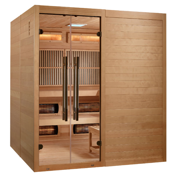 New 2026 Toledo GDI-8360-01 6 Per Hybrid Sauna (Indoor). Full Spectrum and Harvia Traditional Stove