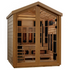 New 2026 Loviisa 3 Person Hybrid (PureTech™ Full Spectrum IR or Traditional Stove) Outdoor Saunaa (GDI-8523-01) - Canadian Red Cedar Interior