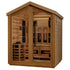 New 2026 Loviisa 3 Person Hybrid (PureTech™ Full Spectrum IR or Traditional Stove) Outdoor Saunaa (GDI-8523-01) - Canadian Red Cedar Interior