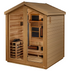 New 2026 Loviisa 3 Person Hybrid (PureTech™ Full Spectrum IR or Traditional Stove) Outdoor Saunaa (GDI-8523-01) - Canadian Red Cedar Interior