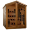 New 2026 Kaskinen 6 Person Hybrid (PureTech™ Full Spectrum IR or Traditional Stove) Outdoor Sauna (GDI-8526-01) - Canadian Red Cedar Interior