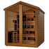 New 2026 Kaskinen 6 Person Hybrid (PureTech™ Full Spectrum IR or Traditional Stove) Outdoor Sauna (GDI-8526-01) - Canadian Red Cedar Interior