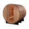 New 2026 "Zurich" 4 Person Barrel Traditional Sauna (w/ Bronze Privacy View)