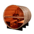 New 2026 "Zurich" 4 Person Barrel Traditional Sauna (w/ Bronze Privacy View)