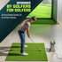 Golf Hitting Mat - PRO 5 x 4 ft - 5 mm Artificial Turf Training Mat for Indoor/Outdoor Swing Practice, Includes 3 Rubber Tees
