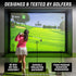 12 x 9 ft Golf Simulator Enclosure Net - Complete Set with Frame and HD Impact Screen Kit