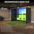 12 x 9 ft Golf Simulator Enclosure Net - Complete Set with Frame and HD Impact Screen Kit