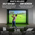 12 x 9 ft Golf Simulator Enclosure Net - Complete Set with Frame and HD Impact Screen Kit