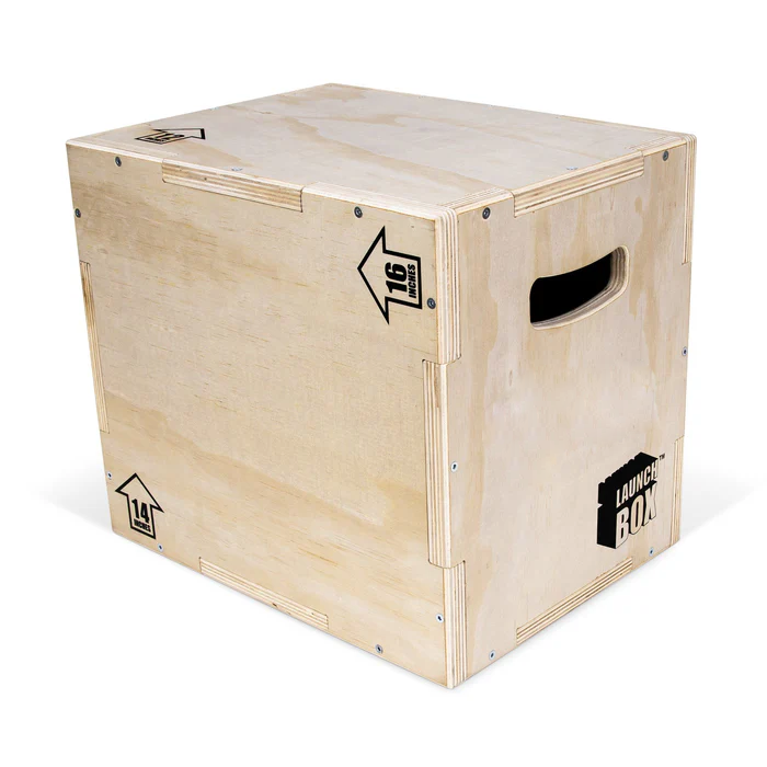 Launch Box 3-In-1 Adjustable Height Wood Plyo Jump Box For Exercises O ...