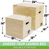 Launch Box 3-In-1 Adjustable Height Wood Plyo Jump Box For Exercises Of All Skill Levels - Small