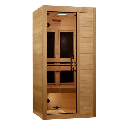 Golden Designs ***New 2024 Model*** S-Line MX-S106-01 Maxxus Low EMF FAR Infrared Sauna Canadian Hemlock