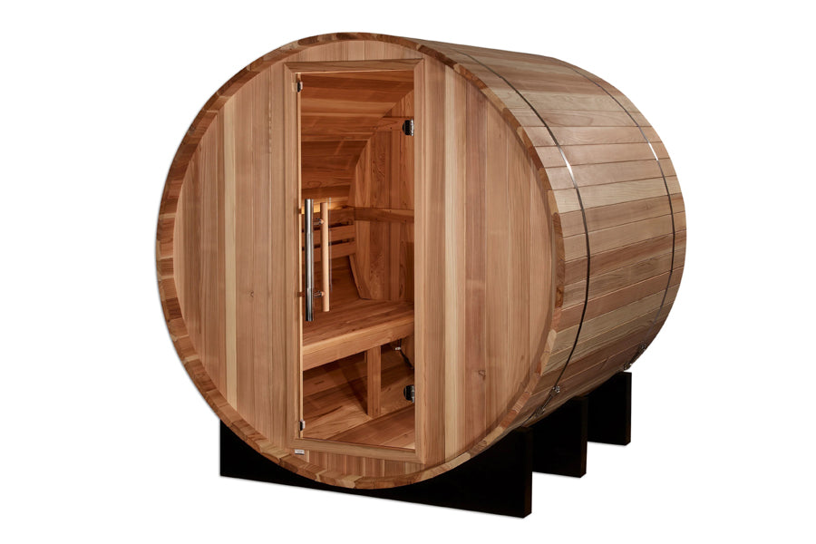 New 2026 "St. Moritz" 2 Person Barrel Traditional Sauna