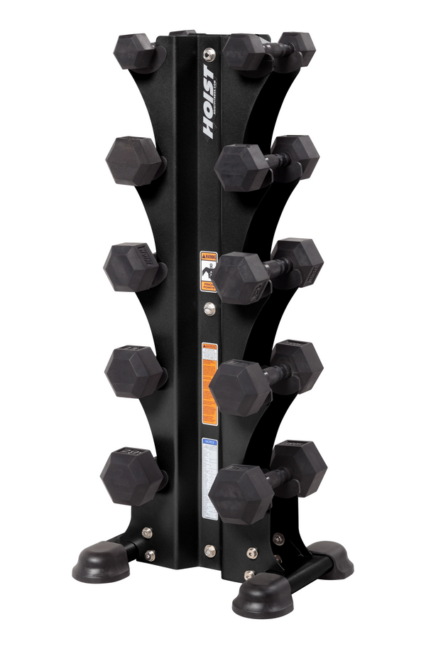 Hoist Fitness 5 Pair Vertical Dumbbell Rack (Dumbbells Not Included)