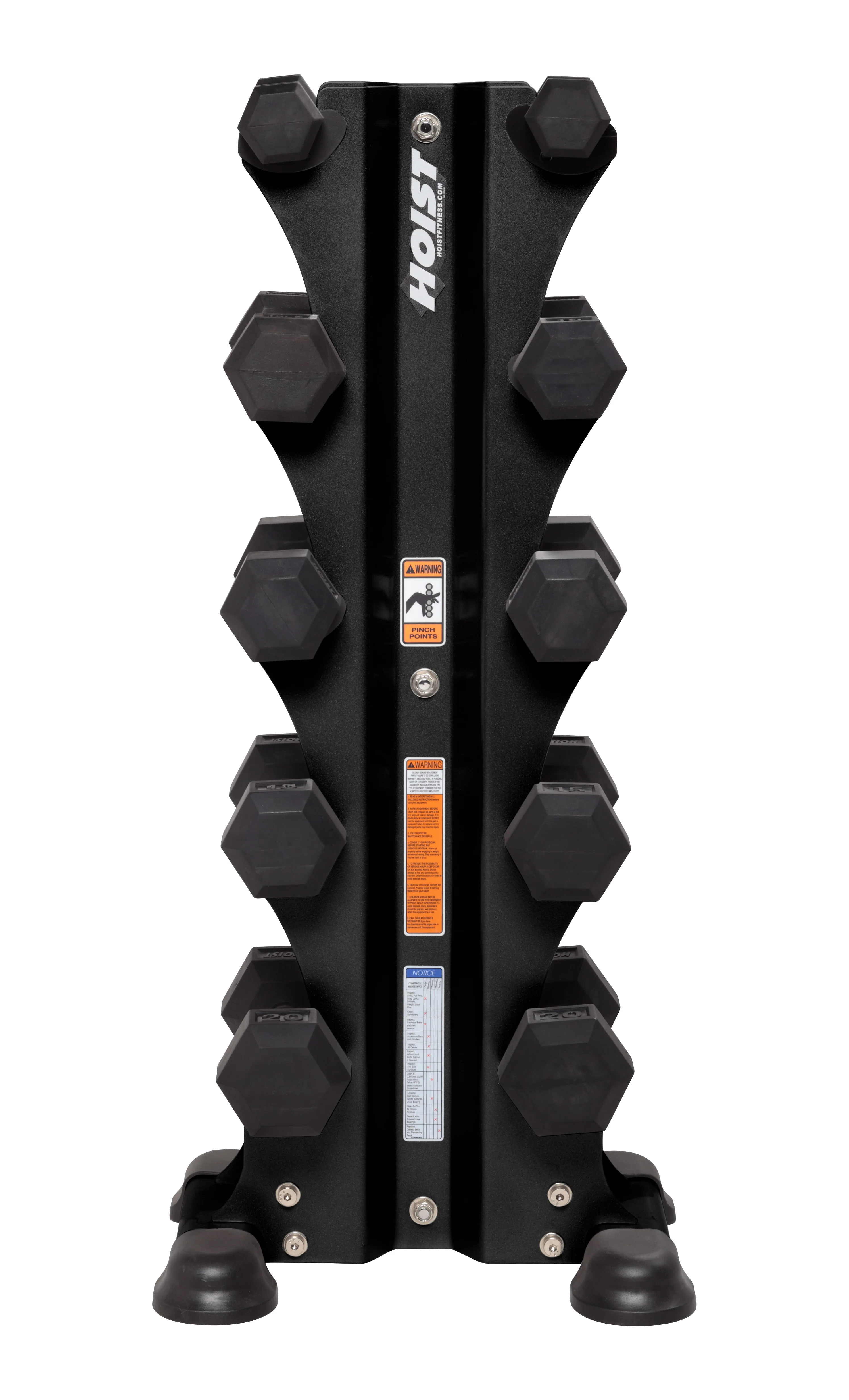 Hoist Fitness 5 Pair Vertical Dumbbell Rack (Dumbbells Not Included)