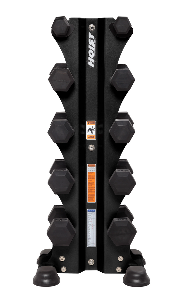 Hoist Fitness 5 Pair Vertical Dumbbell Rack (Dumbbells Not Included)