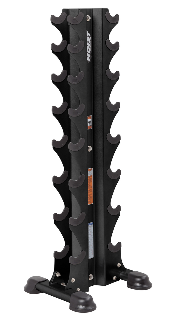 Hoist Fitness 8 Pair Vertical Hex Dumbbell Rack (Dumbbells Not Included)
