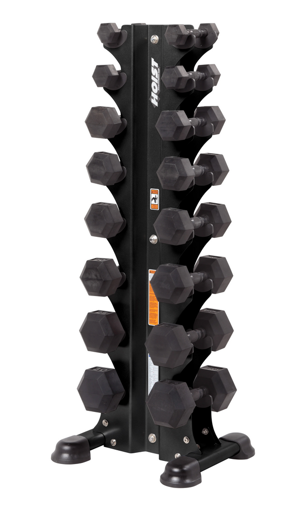 Hoist Fitness 8 Pair Vertical Hex Dumbbell Rack (Dumbbells Not Included)