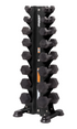 Hoist Fitness 8 Pair Vertical Hex Dumbbell Rack (Dumbbells Not Included)