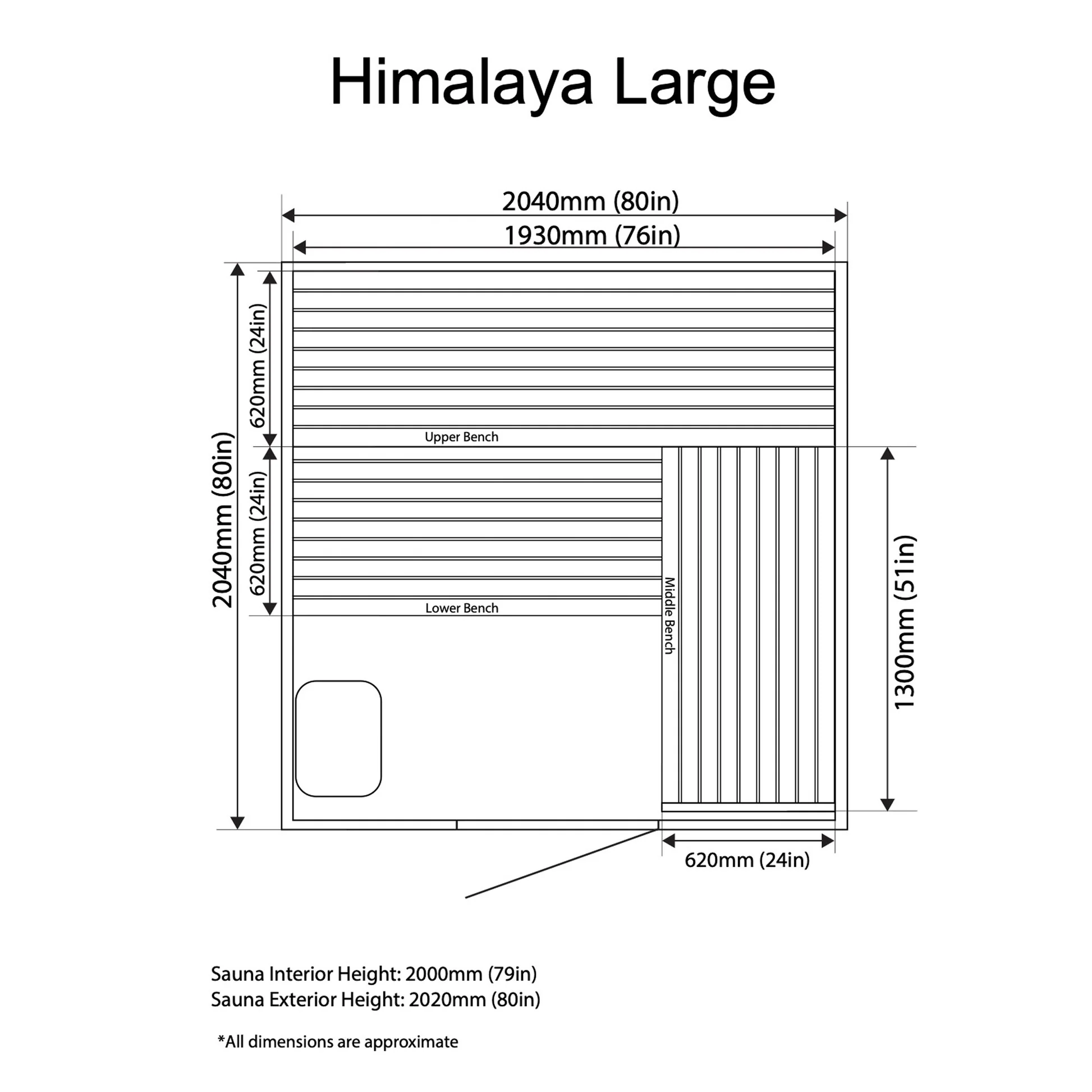 Almost Heaven Himalaya Salt 3-6 Person Indoor Sauna