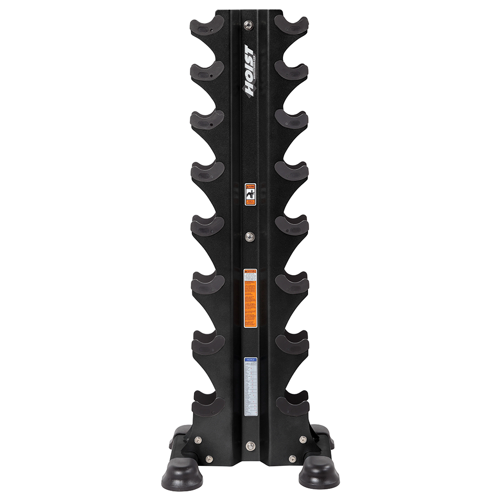 Hoist Fitness 8 Pair Vertical Hex Dumbbell Rack (Dumbbells Not Included)