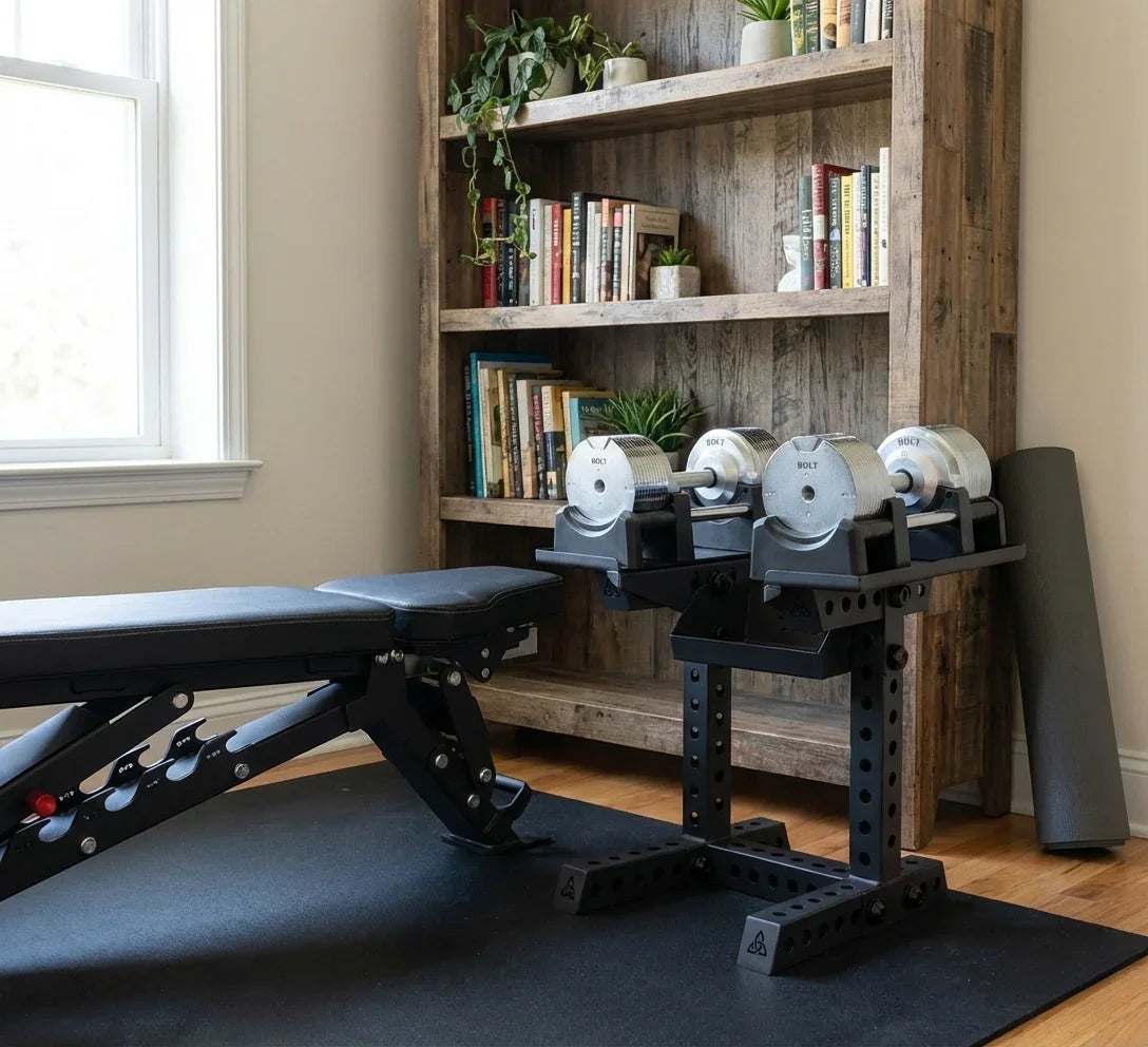 THE REVOLVER Adjustable Dumbbell 92 Lb Black (Pair)